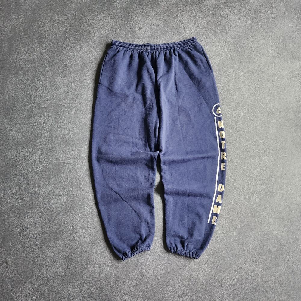 Vintage Notre Dame Fighting Irish Champion Navy Jogger Sweatpants XL